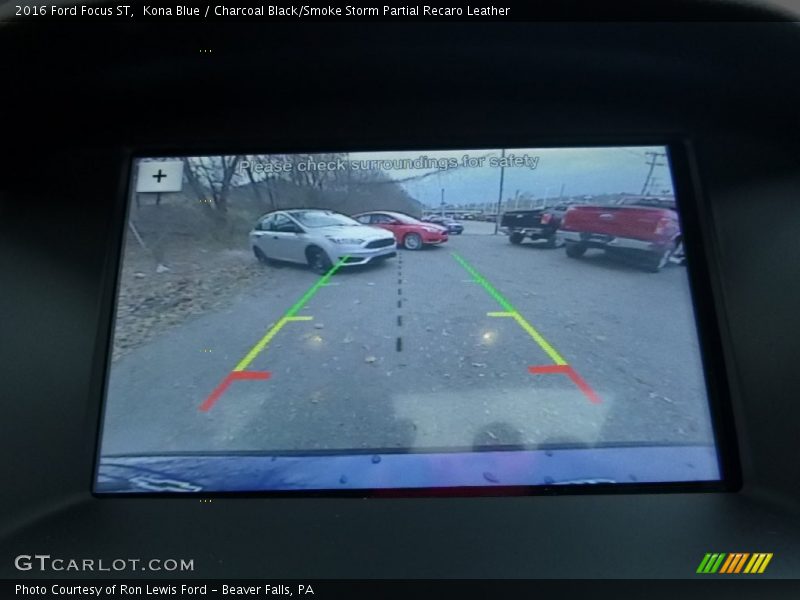 Kona Blue / Charcoal Black/Smoke Storm Partial Recaro Leather 2016 Ford Focus ST