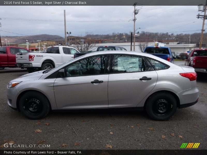 Ingot Silver / Charcoal Black 2016 Ford Focus S Sedan