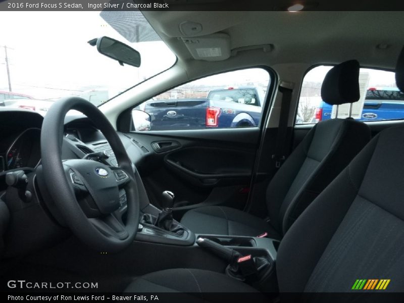 Ingot Silver / Charcoal Black 2016 Ford Focus S Sedan