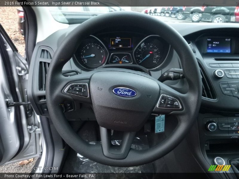 Ingot Silver / Charcoal Black 2016 Ford Focus S Sedan