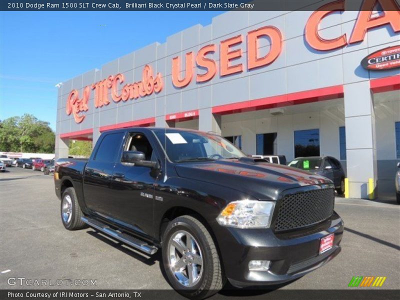 Brilliant Black Crystal Pearl / Dark Slate Gray 2010 Dodge Ram 1500 SLT Crew Cab