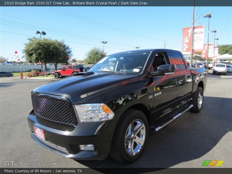 Brilliant Black Crystal Pearl / Dark Slate Gray 2010 Dodge Ram 1500 SLT Crew Cab