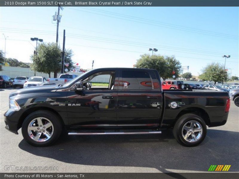 Brilliant Black Crystal Pearl / Dark Slate Gray 2010 Dodge Ram 1500 SLT Crew Cab