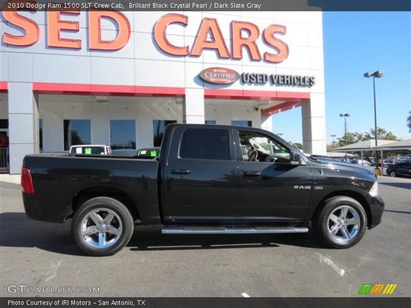 Brilliant Black Crystal Pearl / Dark Slate Gray 2010 Dodge Ram 1500 SLT Crew Cab