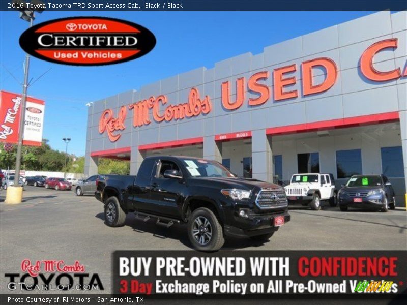 Black / Black 2016 Toyota Tacoma TRD Sport Access Cab