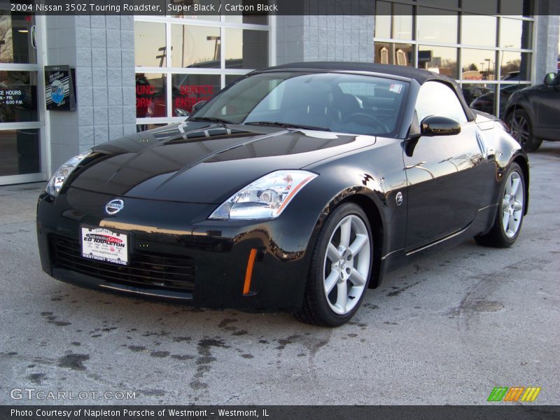2004 Nissan 350Z Roadster, Black / Black, Front Left - 2004 Nissan 350Z Touring Roadster