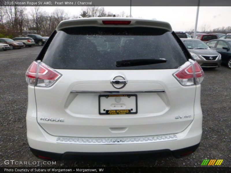 Pearl White / Charcoal 2016 Nissan Rogue SV AWD