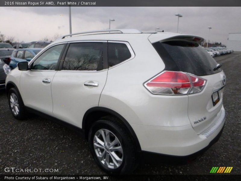 Pearl White / Charcoal 2016 Nissan Rogue SV AWD