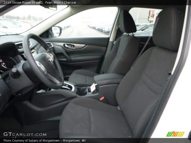 Pearl White / Charcoal 2016 Nissan Rogue SV AWD