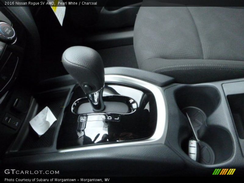 Pearl White / Charcoal 2016 Nissan Rogue SV AWD