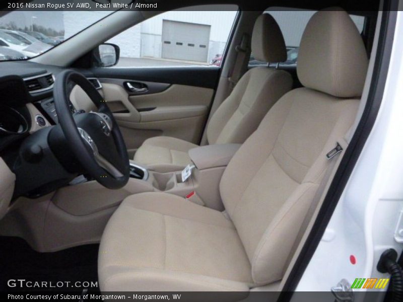 Pearl White / Almond 2016 Nissan Rogue SV AWD