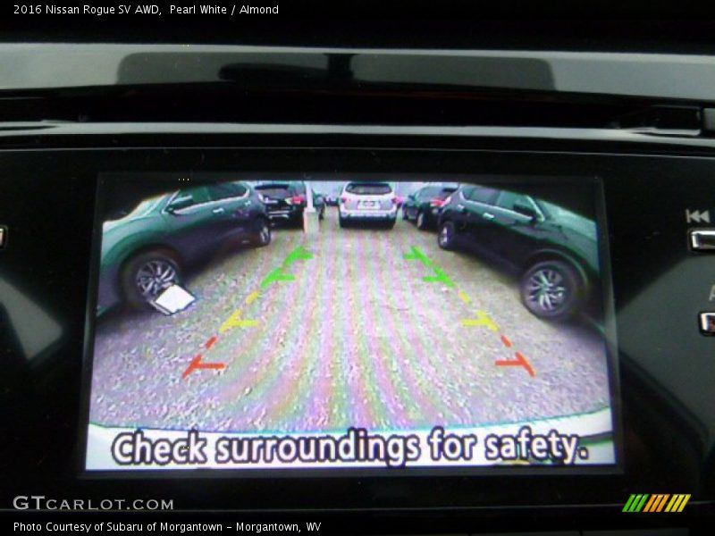 Pearl White / Almond 2016 Nissan Rogue SV AWD