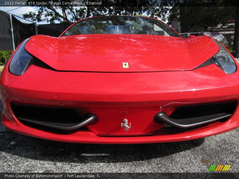 Rosso Corsa (Red) / Charcoal 2012 Ferrari 458 Spider
