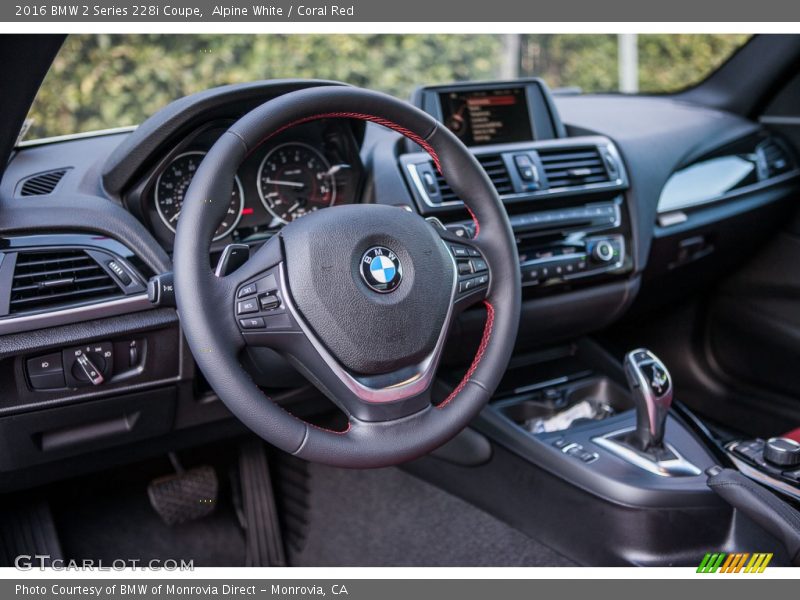 Alpine White / Coral Red 2016 BMW 2 Series 228i Coupe