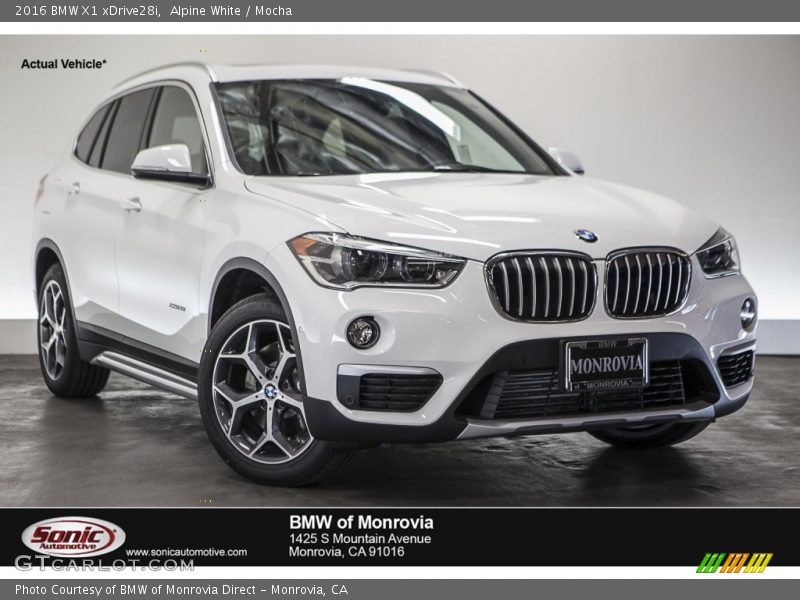 Alpine White / Mocha 2016 BMW X1 xDrive28i