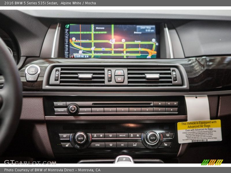 Alpine White / Mocha 2016 BMW 5 Series 535i Sedan