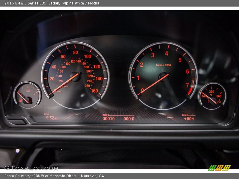 Alpine White / Mocha 2016 BMW 5 Series 535i Sedan
