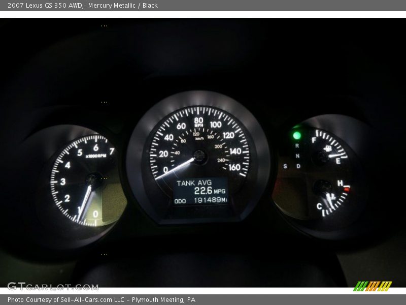 Mercury Metallic / Black 2007 Lexus GS 350 AWD