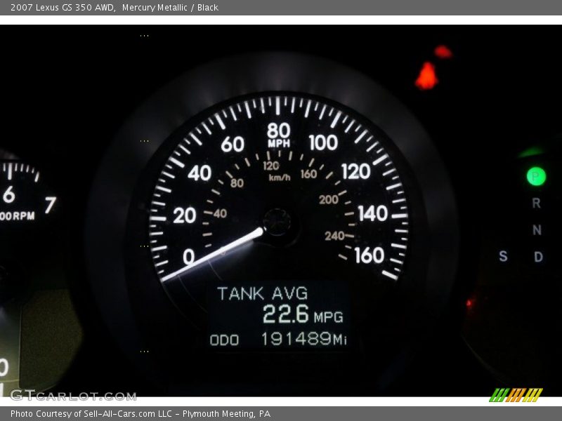 Mercury Metallic / Black 2007 Lexus GS 350 AWD