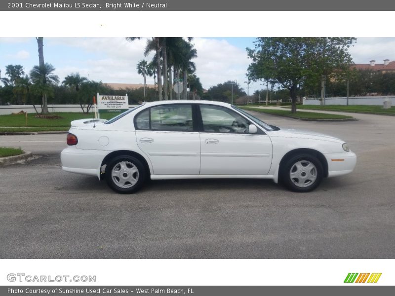 Bright White / Neutral 2001 Chevrolet Malibu LS Sedan
