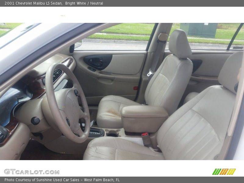 Bright White / Neutral 2001 Chevrolet Malibu LS Sedan