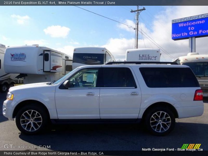 White Platinum Metallic Tricoat / Dune 2016 Ford Expedition EL XLT 4x4
