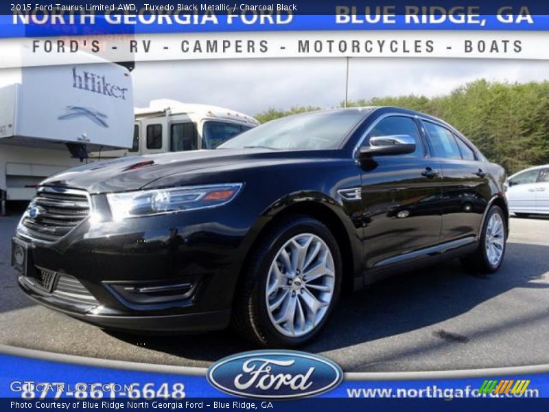 Tuxedo Black Metallic / Charcoal Black 2015 Ford Taurus Limited AWD