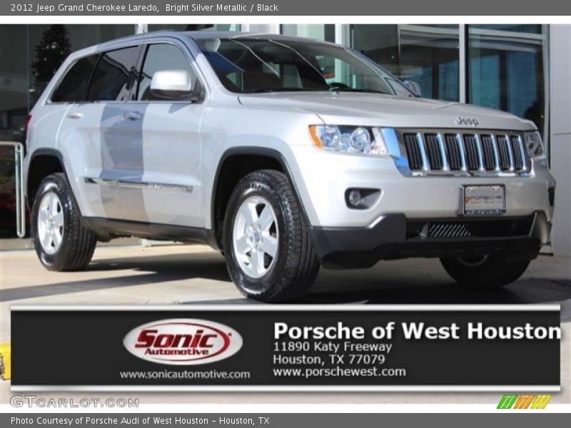 Bright Silver Metallic / Black 2012 Jeep Grand Cherokee Laredo