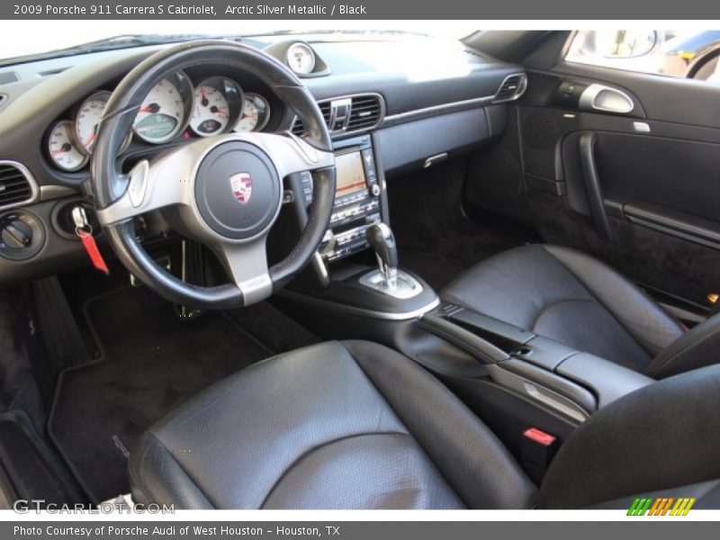 Arctic Silver Metallic / Black 2009 Porsche 911 Carrera S Cabriolet