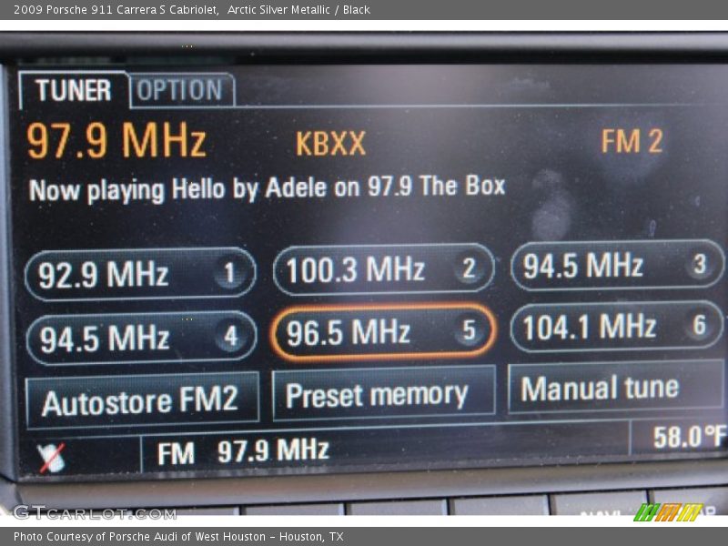 Arctic Silver Metallic / Black 2009 Porsche 911 Carrera S Cabriolet