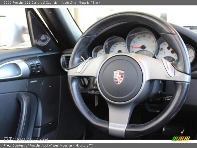 Arctic Silver Metallic / Black 2009 Porsche 911 Carrera S Cabriolet