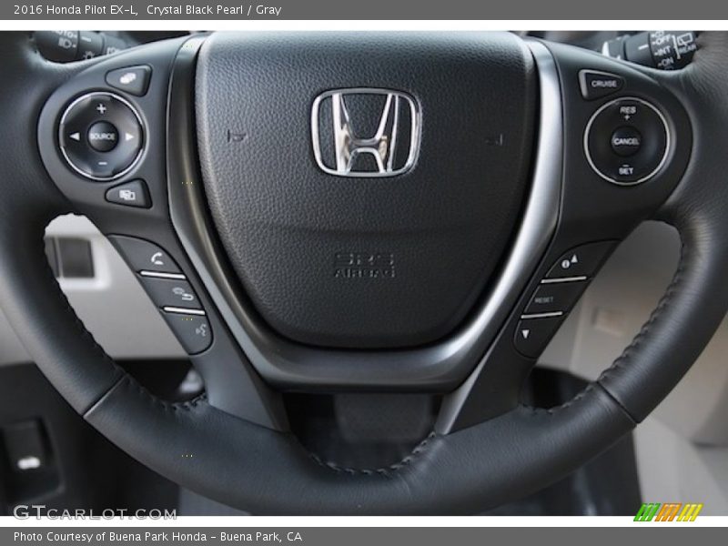 Crystal Black Pearl / Gray 2016 Honda Pilot EX-L