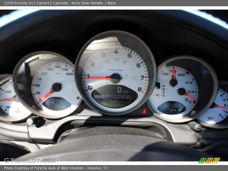 Arctic Silver Metallic / Black 2009 Porsche 911 Carrera S Cabriolet