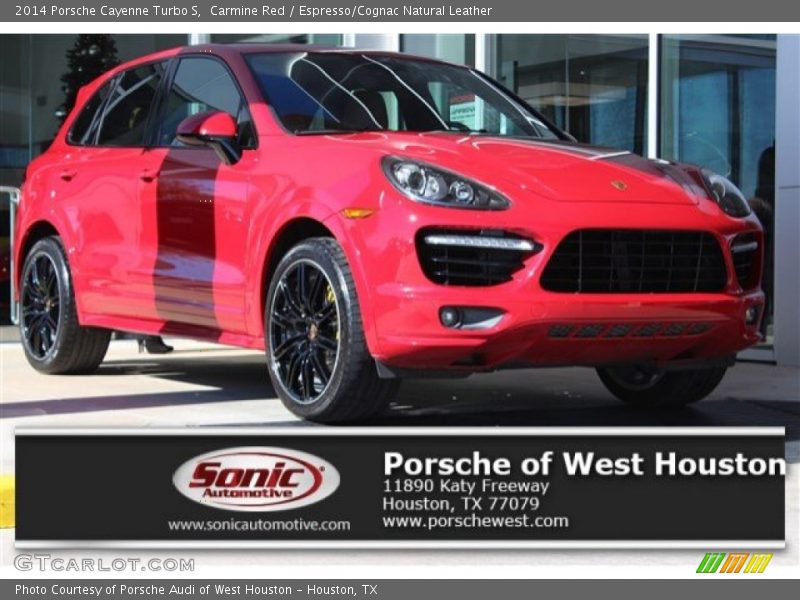 Carmine Red / Espresso/Cognac Natural Leather 2014 Porsche Cayenne Turbo S