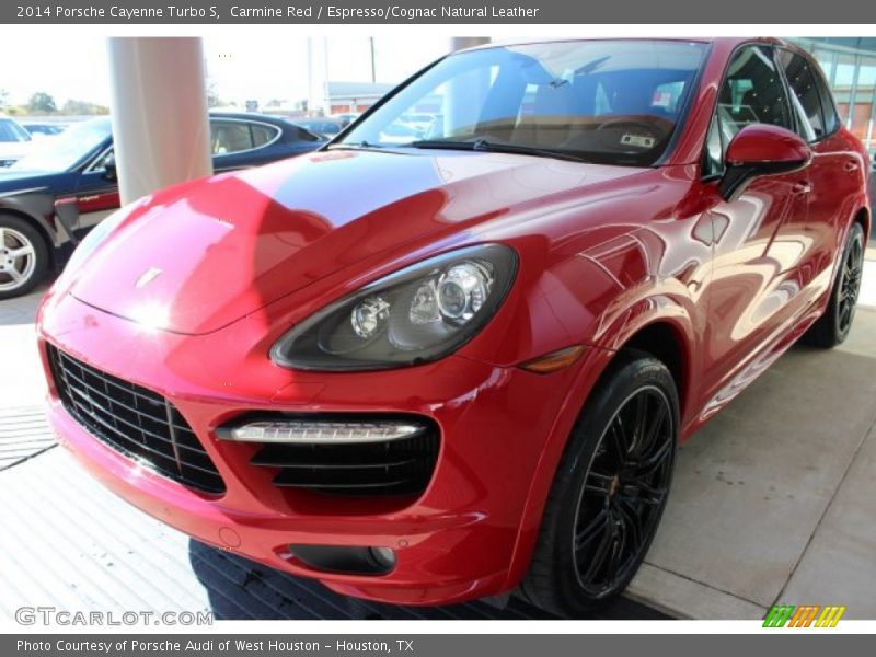 Carmine Red / Espresso/Cognac Natural Leather 2014 Porsche Cayenne Turbo S