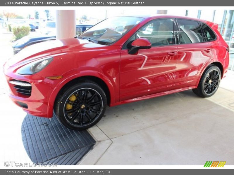 Carmine Red / Espresso/Cognac Natural Leather 2014 Porsche Cayenne Turbo S