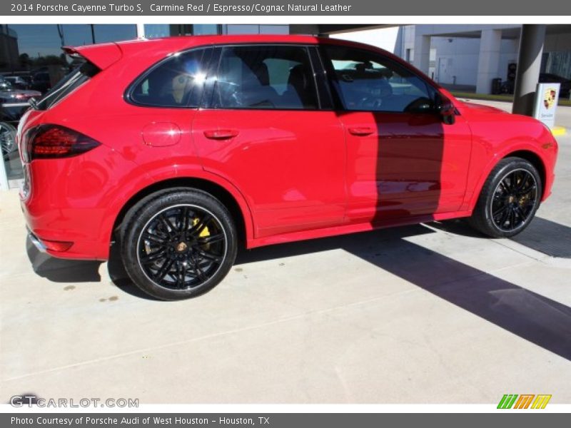 Carmine Red / Espresso/Cognac Natural Leather 2014 Porsche Cayenne Turbo S
