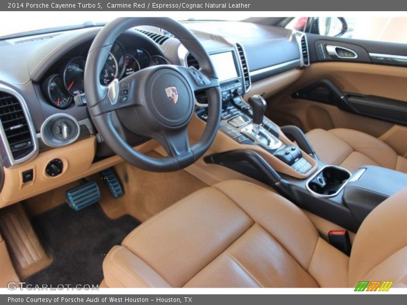 Carmine Red / Espresso/Cognac Natural Leather 2014 Porsche Cayenne Turbo S