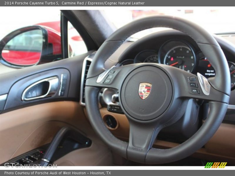 Carmine Red / Espresso/Cognac Natural Leather 2014 Porsche Cayenne Turbo S