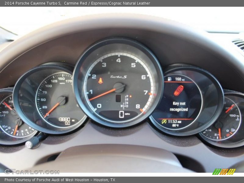 Carmine Red / Espresso/Cognac Natural Leather 2014 Porsche Cayenne Turbo S