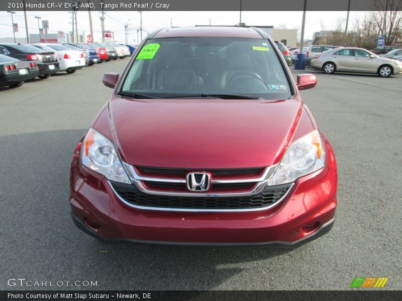 Tango Red Pearl / Gray 2010 Honda CR-V EX-L AWD