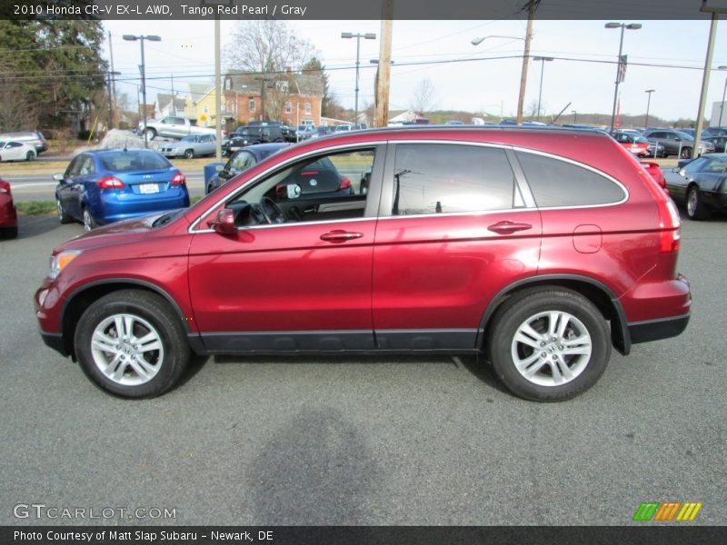 Tango Red Pearl / Gray 2010 Honda CR-V EX-L AWD