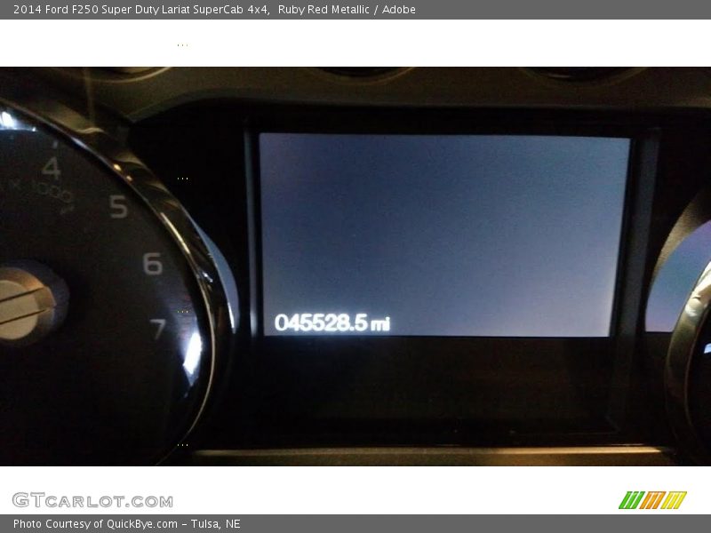 Ruby Red Metallic / Adobe 2014 Ford F250 Super Duty Lariat SuperCab 4x4