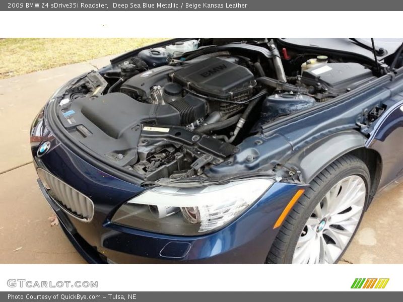 Deep Sea Blue Metallic / Beige Kansas Leather 2009 BMW Z4 sDrive35i Roadster