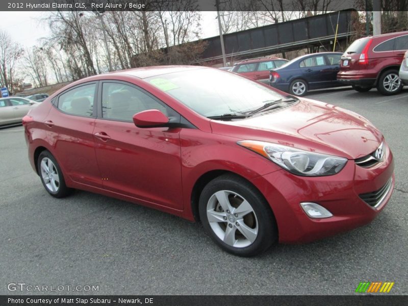 Red Allure / Beige 2012 Hyundai Elantra GLS