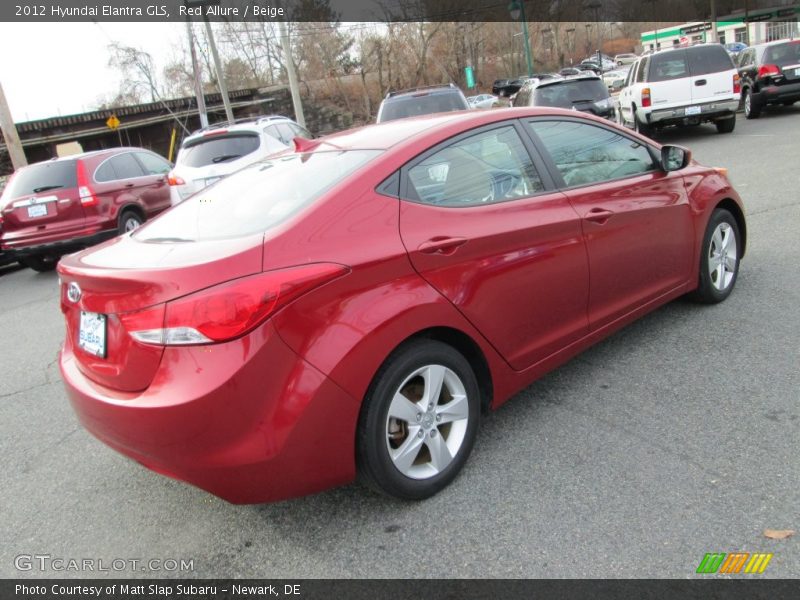 Red Allure / Beige 2012 Hyundai Elantra GLS