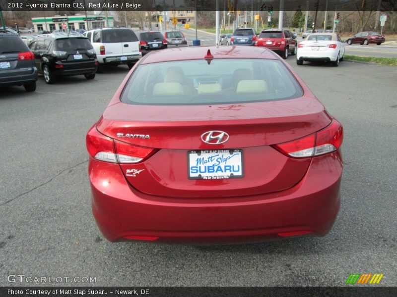 Red Allure / Beige 2012 Hyundai Elantra GLS