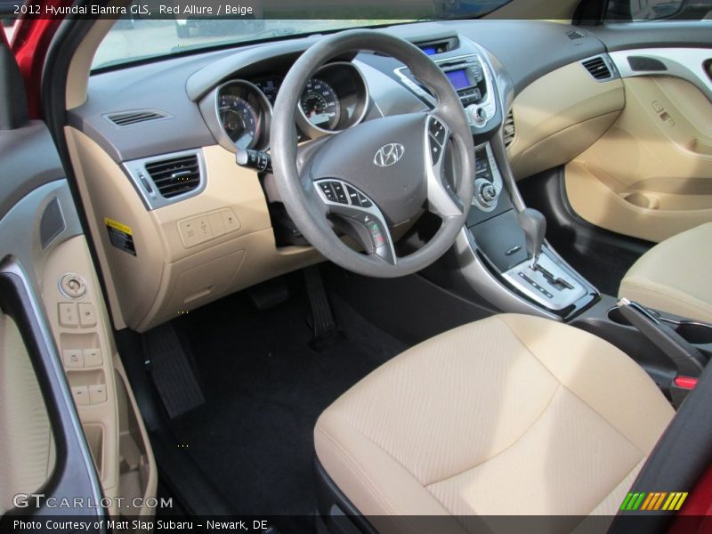 Red Allure / Beige 2012 Hyundai Elantra GLS
