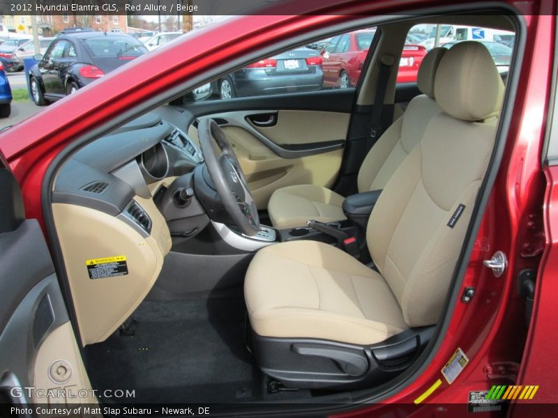 Red Allure / Beige 2012 Hyundai Elantra GLS