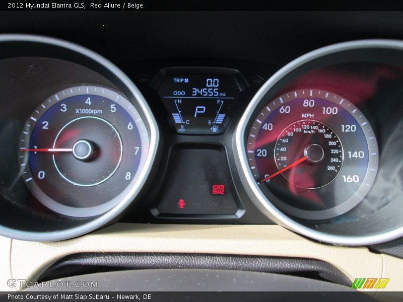 Red Allure / Beige 2012 Hyundai Elantra GLS